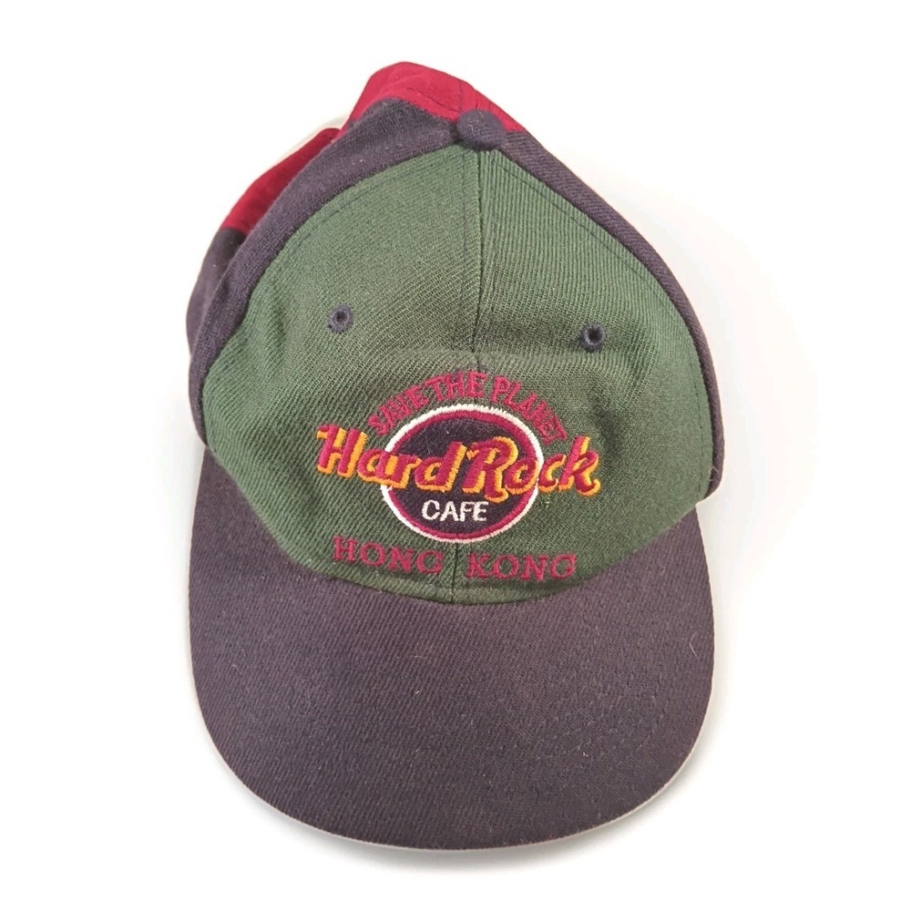 Vintage Hard Rock Cafe Hong Kong Cap‎ Hat Snapback Multicolor